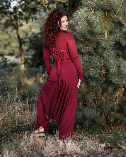 Harmonia Harem Pant Marroon Rood