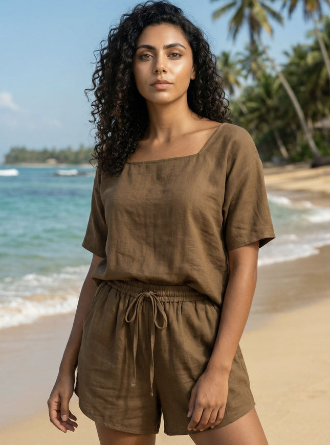 Savanna T-shirt Lichtbruin