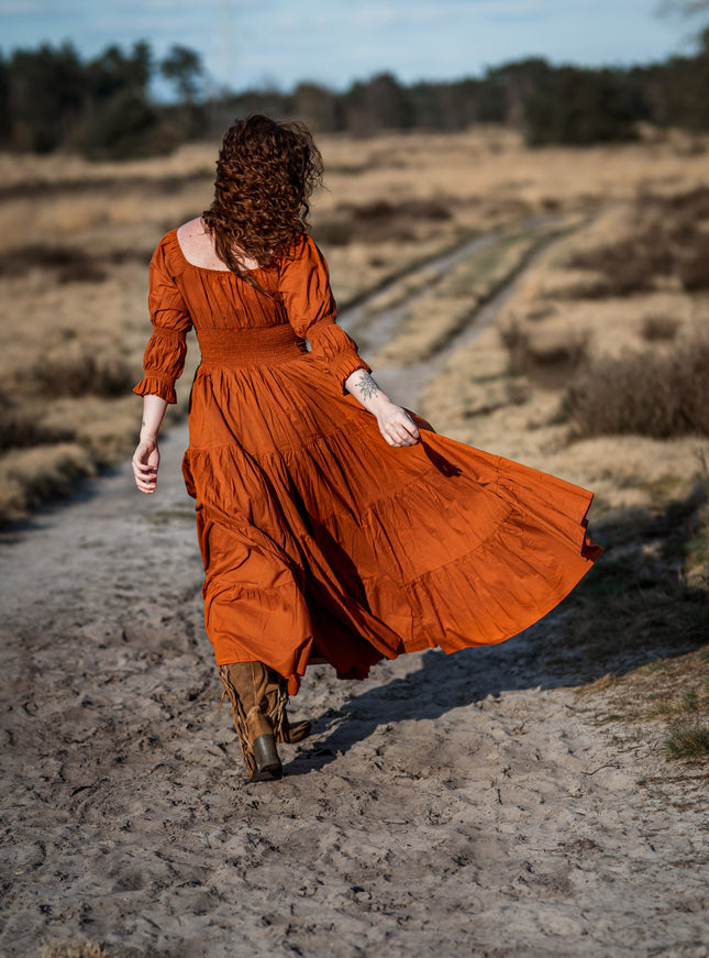 Vaiana Zomerjurk Warm oranje