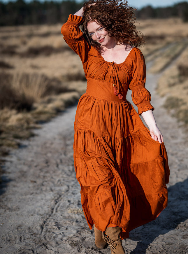 Vaiana Zomerjurk Warm oranje