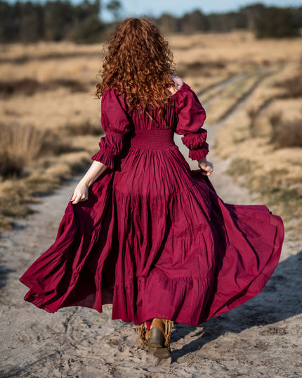 Vaiana Zomerjurk Burgundy