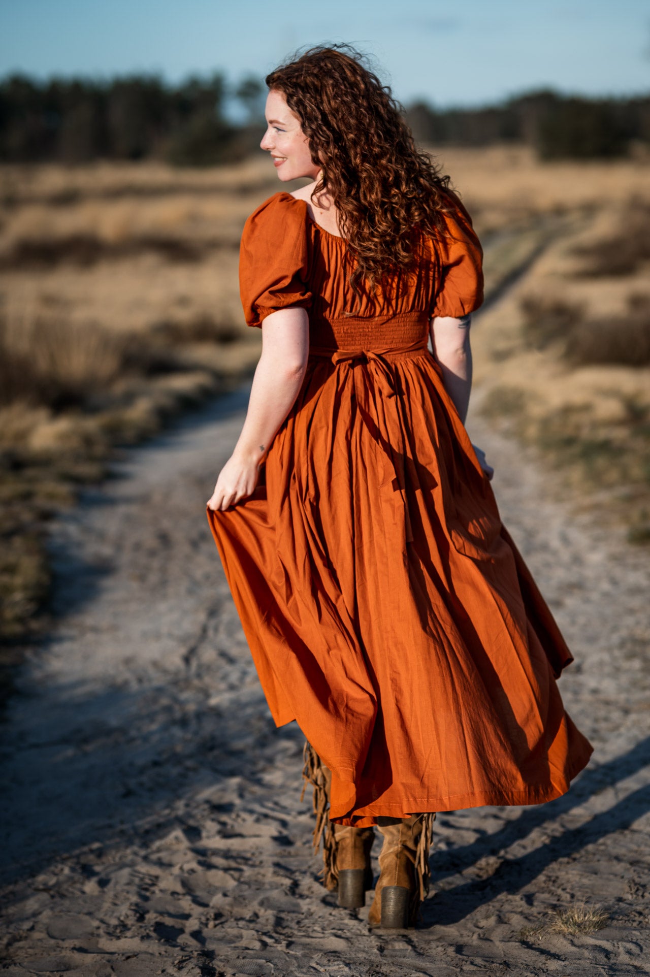 Grace Dress Warm Orange