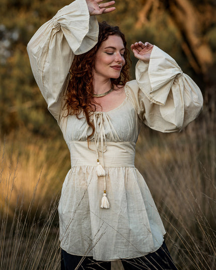 Vaiana Boho Blouse Ecru