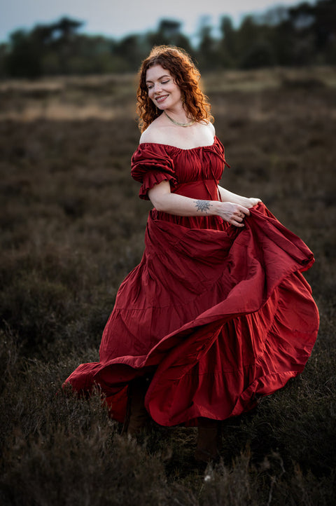 Vaiana Summer Dress Warm Red 