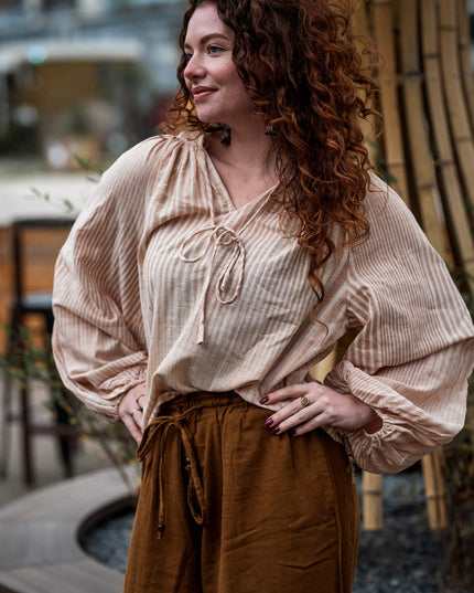 Kira Blouse Licht Khadi katoen