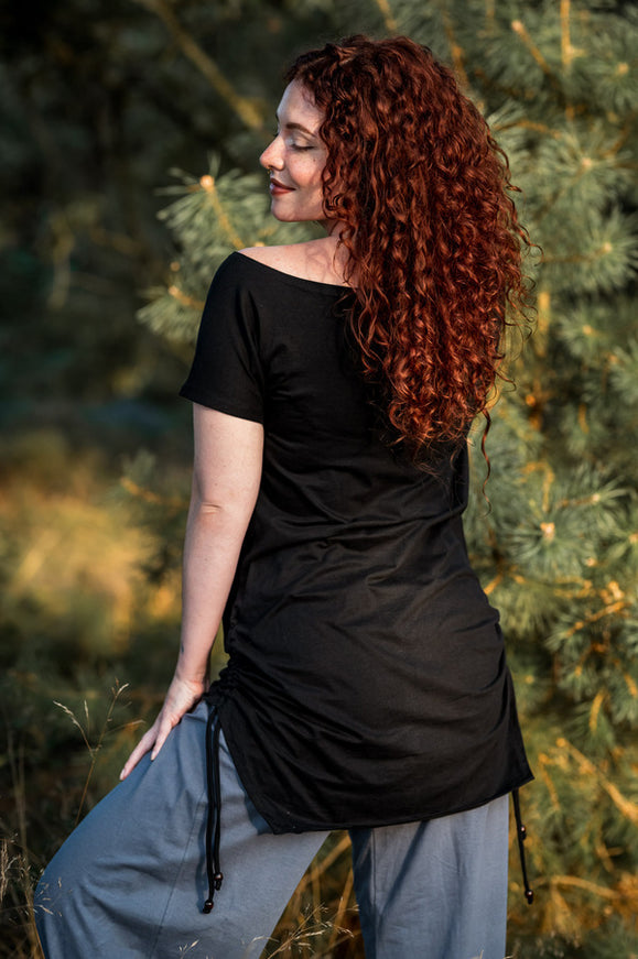 Shirt met korte mouw zwart