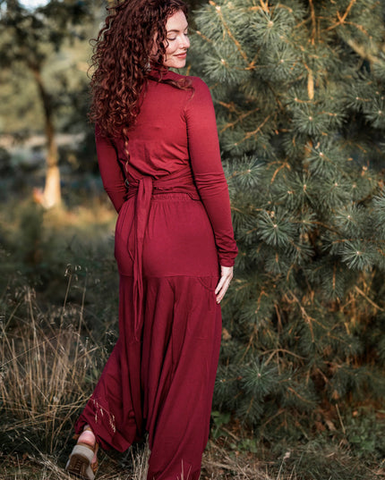 Harmonia Harem Pant Marroon Rood