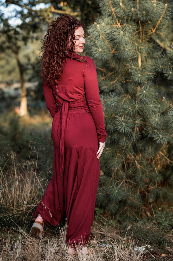 Harmonia Harem Pant Marroon Rood