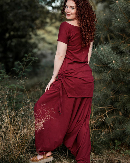 Shirt met korte mouw Marroon Rood