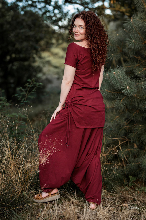 Shirt met korte mouw Marroon Rood