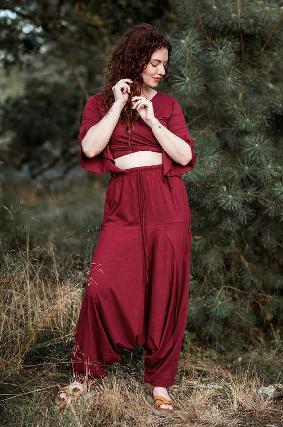 Pixie Top Marroon Rood
