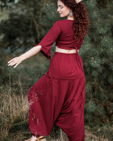 Harmonia Harem Pant Marroon Rood