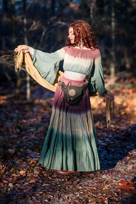 Mandala Belt Groen(extra lange riem)