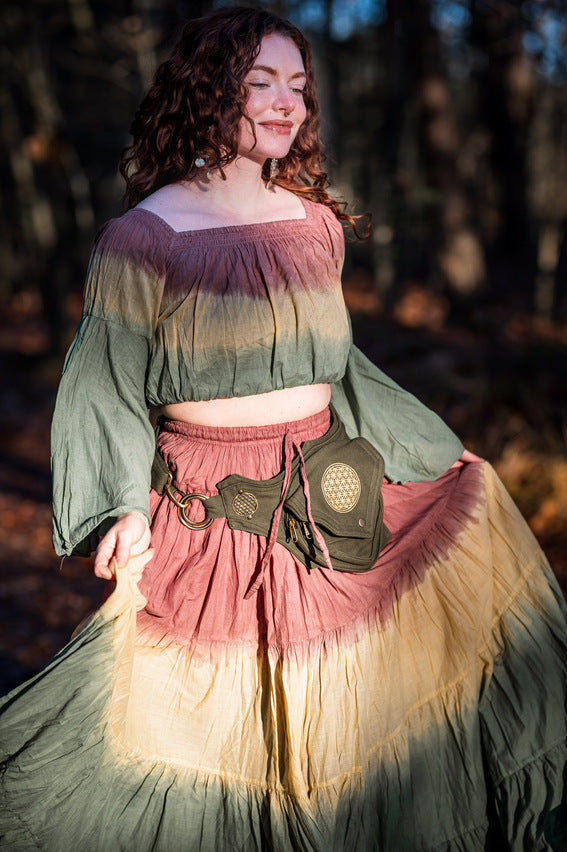 Mandala Belt Groen(extra lange riem)