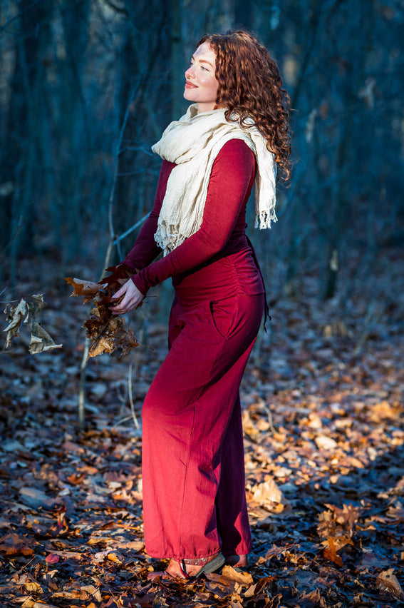 Katoenen Sjaal Roomwit