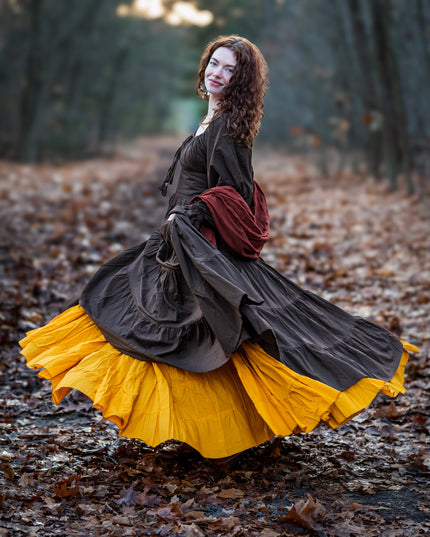 Vaiana Lange Jurk Donkerbruin