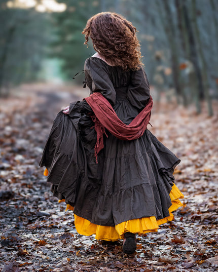 Vaiana Lange Jurk Donkerbruin