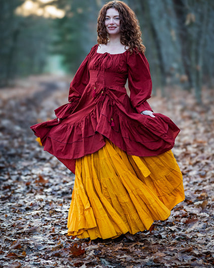 Midikleid Vaiana Warmes Rot 