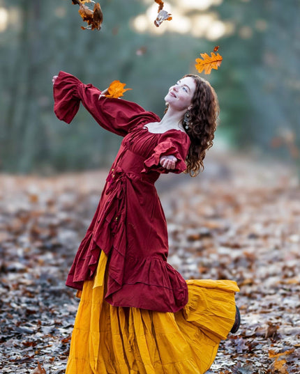 Midikleid Vaiana Warmes Rot 