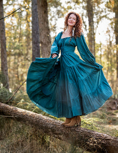 Vaiana Long Dress Petrol 