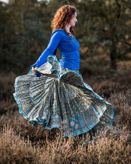 Elven Hoodie Top Korenblauw