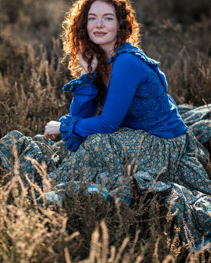 Elven Hoodie Top Korenblauw
