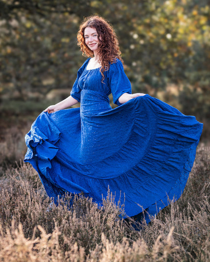 Dream Dress Blauw Broderie