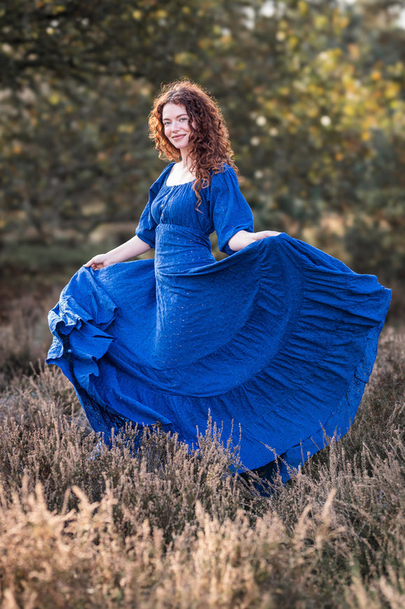Dream Dress Blauw Broderie