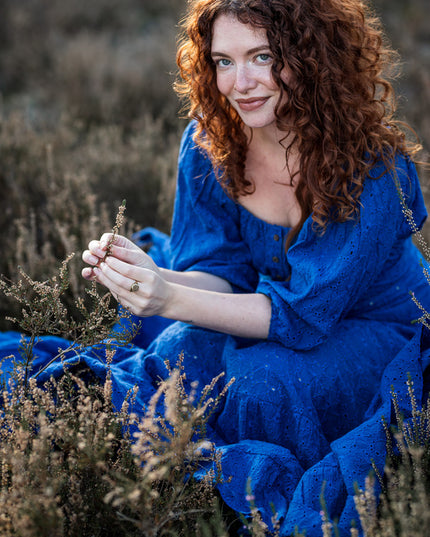 Dream Dress Blauw Broderie