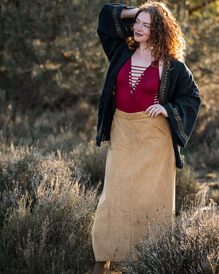 Kimono / Vest Aztec print zwart