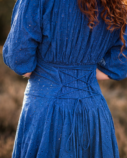 Dream Dress Blauw Broderie