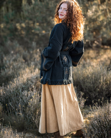 Kimono / Vest Aztec print zwart