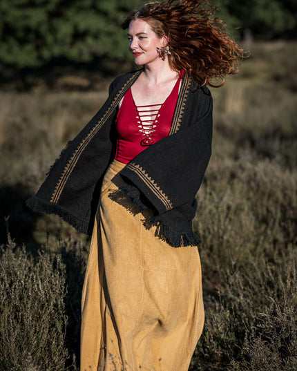 Kimono / Vest Aztec print zwart
