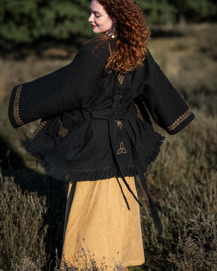 Kimono / Vest Aztec print zwart