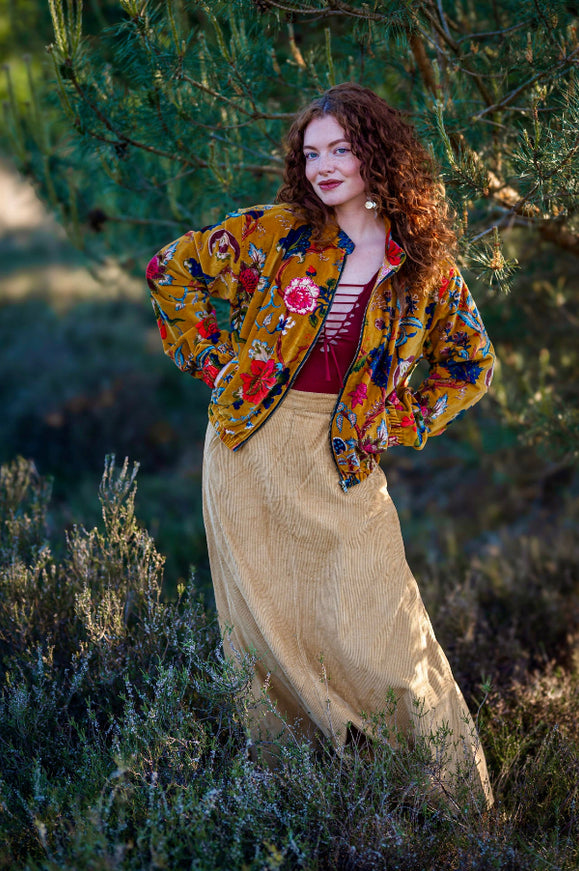 Velvet Rebel Jas Oker Geel