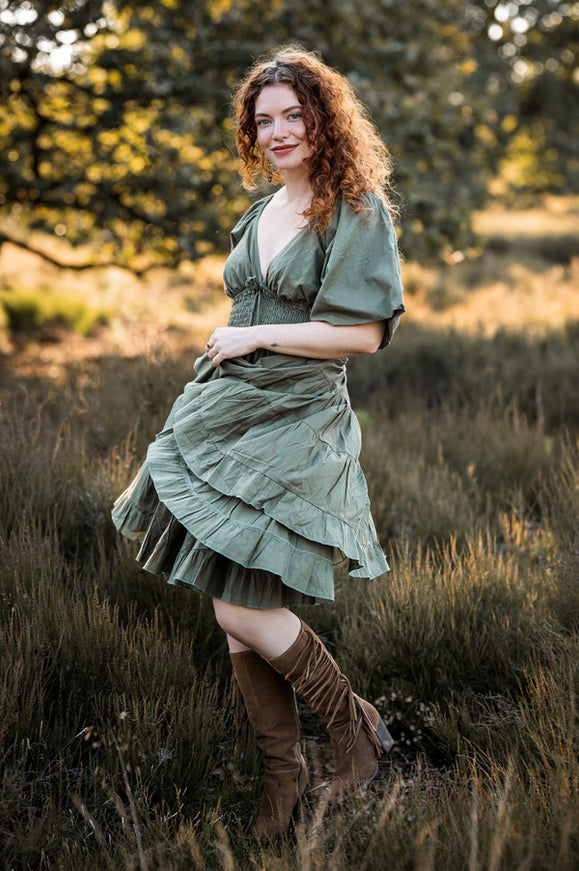 Tara Jurk Kort Mosgroen