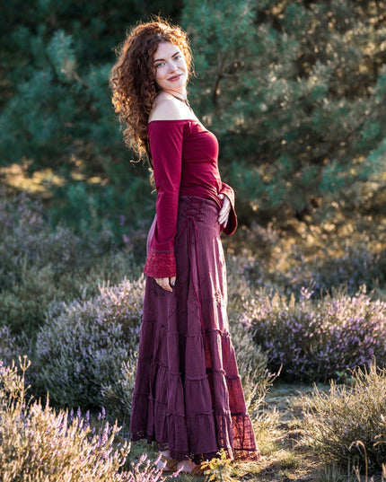 Devi Boho top Marroon Rood