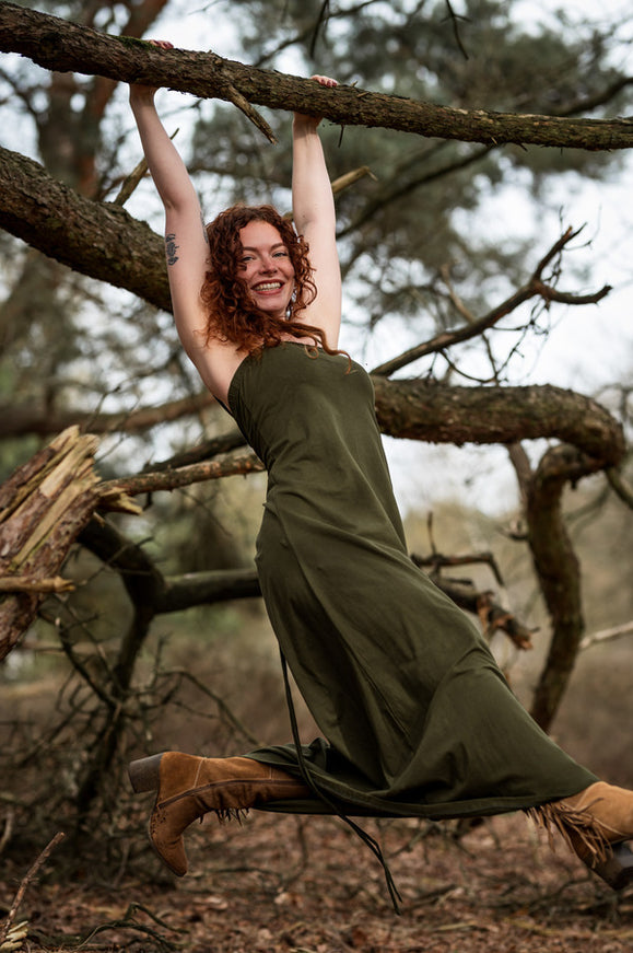 Vivien Strapless Dress Groen