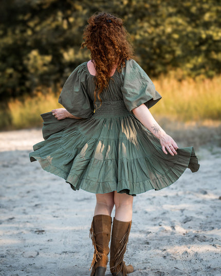 Tara Dress Short Moss Green 