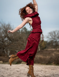 Luna Rok Marroonrood