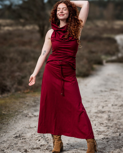 Luna Rok Marroonrood