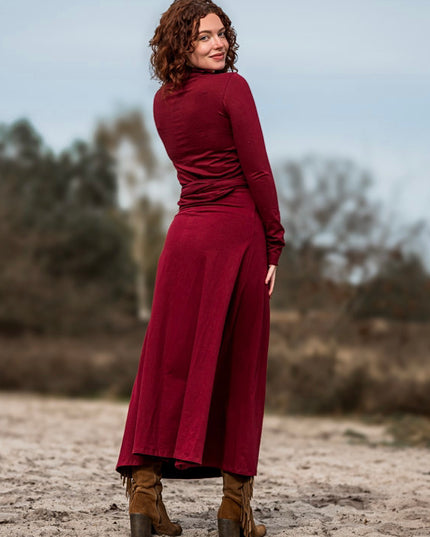 Iris Top Marroon Rood