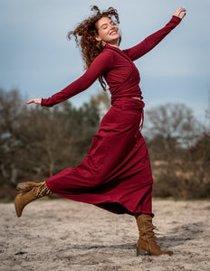 Iris Top Marroon Rood