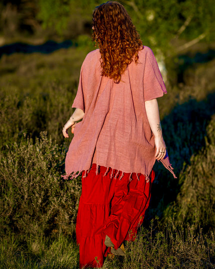Desert Breeze poncho Roze