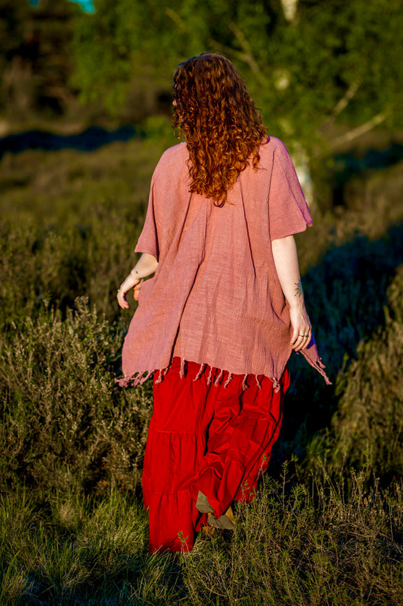 Desert Breeze poncho Roze
