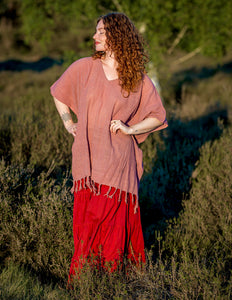Desert Breeze poncho Roze