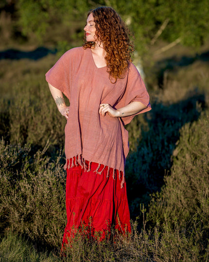 Desert Breeze poncho Roze