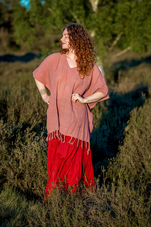 Desert Breeze poncho Roze