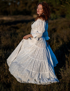 Vaiana Kleid Stickerei Weiß 