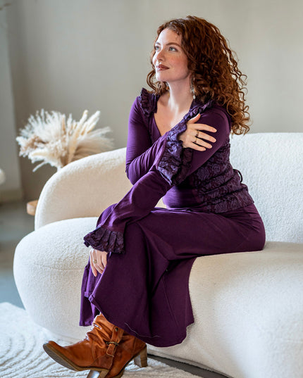 Elven Hoodie Top Purple